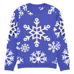 Blue Snowflake Crew Neck Sweater - Front View | Our Phoenix Rise