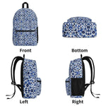 Blue Mosaic Backpack | Artistic School and Travel Bag
