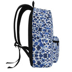 Blue Mosaic Backpack | Artistic School and Travel Bag