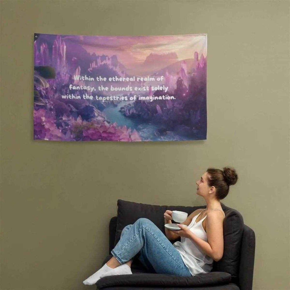 Ethereal Fantasy Wall Tapestry Green