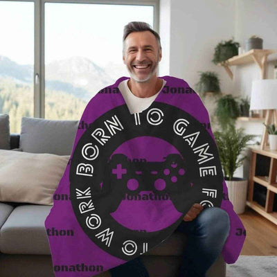 Born to Game Gaming Fleece Blanket Main Perspective | Our Phoenix Rise