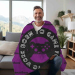 "Born to Game" Gaming Fleece Blanket | Iron Phoenix
