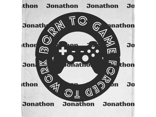 "Born to Game" Gaming Fleece Blanket | Iron Phoenix