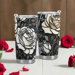 "Vintage Rose" Tumbler by Shadowseeker | Iron Phoenix GHG - Iron Phoenix GHG