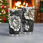 "Vintage Rose" Tumbler by Shadowseeker | Iron Phoenix GHG - Iron Phoenix GHG