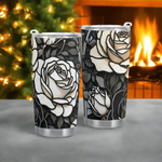 "Vintage Rose" Tumbler by Shadowseeker | Iron Phoenix GHG - Iron Phoenix GHG