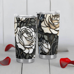 "Vintage Rose" Tumbler by Shadowseeker | Iron Phoenix GHG - Iron Phoenix GHG
