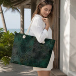 Dark Botanical Weekender Bag - Person Carrying Large Tote | Our Phoenix Rise