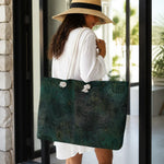 Dark Botanical Weekender Bag - Beach Day Setup | Our Phoenix Rise