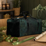 Dark Tropical Floral Duffle Bag - Lifestyle view carried by hand | Our Phoenix Rise