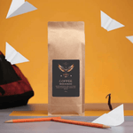 Fair Trade Brazilian Blend Coffee 16oz - Focused on product, bokeh background | Our Phoenix Rise