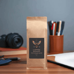 Fair Trade Brazilian Blend Coffee 16oz - Eye-level shot, detailed label | Our Phoenix Rise