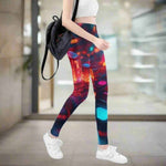 Nebula Print Leggings | Flowy Cosmic Yoga Gaming Tights