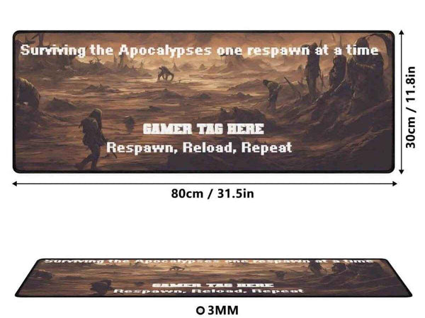 Apocalypse Survival Desk Mat | Personalized Gamer Pad