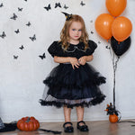 Mesh Puff Sleeve Halloween Dress - Green Bodice Detail | Our Phoenix Rise