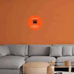 Cancer Zodiac Wood Sign - Hanging above a grey sectional sofa in a living room | Our Phoenix Rise