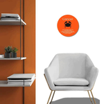 Cancer Zodiac Wood Sign - Displayed in a room with modern white chair and shelves | Our Phoenix Rise