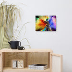 Rainbow Phoenix Knight Canvas Print - 12x16 medium size in room | Our Phoenix Rise