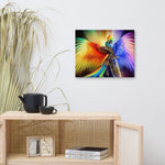 Rainbow Phoenix Knight Canvas Print - 16x20 rectangular size in room | Our Phoenix Rise