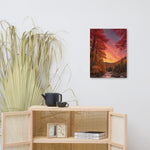 Autumn forest river sunset canvas art, 18x24 inch print on white wall decor | Our Phoenix Rise
