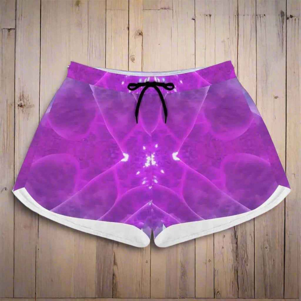 Purple Gem Kaleidoscope Athletic Shorts Purple XS-4XL