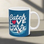 Wave Ceramic Mug | Catch Love | Resilience Coffee Cup