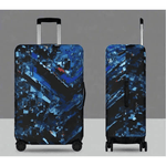 Blue Geometric Luggage Cover - Material texture close-up | Our Phoenix Rise