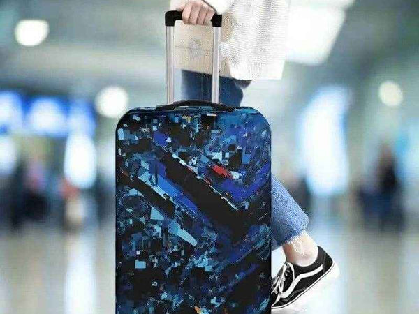 Crystal Cave Luggage Cover | Gamer Adventure Travel Gift