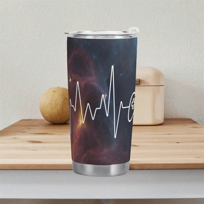 "Gamer Heartbeat" Travel Mug (20oz)| Iron Phoenix GHG - Iron Phoenix GHG