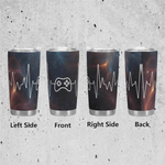 "Gamer Heartbeat" Travel Mug (20oz)| Iron Phoenix GHG - Iron Phoenix GHG
