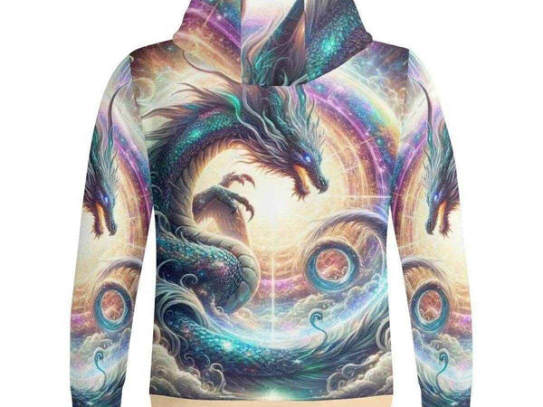 Cosmic Dragon Zip Hoodie | Fantasy Gamer Sweatshirt