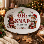 Gingerbread Christmas Serving Platter - Santa Gingerbread Detail - Detail 13 | Our Phoenix Rise