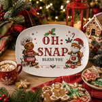 Gingerbread Christmas Serving Platter - Gingerbread Chef Close Up - Detail 12 | Our Phoenix Rise