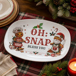 Gingerbread Christmas Serving Platter - Festive Kitchen Scene | Our Phoenix Rise