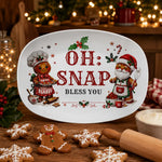 Gingerbread Christmas Serving Platter - Oh Snap Design Detail - Detail 11 | Our Phoenix Rise