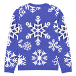 Blue Snowflake Crew Neck Sweater - Snowflake Pattern Detail | Our Phoenix Rise