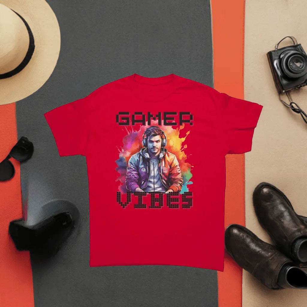 Gamer Vibes Graphic T-Shirt Multicolor S-3XL Red S-3XL