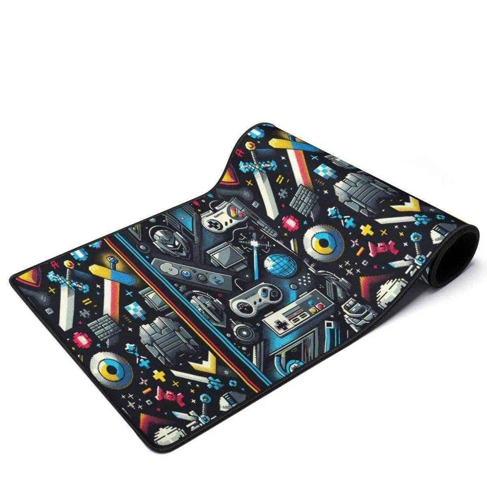 Pixel Gamer Desk Mat | Retro Gaming Armory Mouse Pad