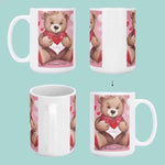 Teddy Bear Love Mug | Cute Valentines Day Coffee Cup