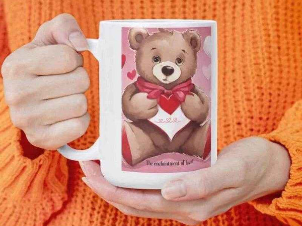 Teddy Bear Love Mug | Cute Valentines Day Coffee Cup