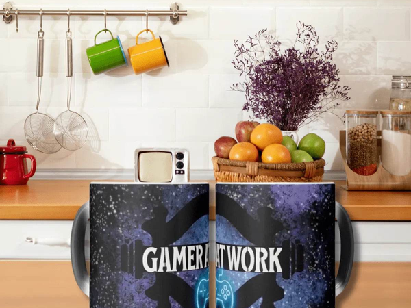Color Changing "Gamer at Work" Mug SS | Iron Phoenix - Iron Phoenix GHG
