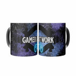 Color Changing Gamer at Work Coffee Mug - Cold Black with Handle Detail | Our Phoenix Rise