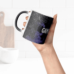 Color Changing Gamer at Work Coffee Mug - Top Down View of Transforming Design | Our Phoenix Rise