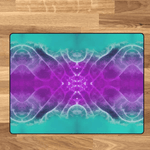 Galactic Radiance Abstract Teal and Purple Rug Detailed View 9 | Our Phoenix Rise