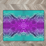 Galactic Radiance Abstract Teal and Purple Rug Detailed View 7 | Our Phoenix Rise