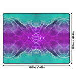 Galactic Radiance | Abstract Teal and Purple Rug