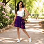 Purple Galaxy Skater Skirt - Lifestyle Park Setting | Our Phoenix Rise