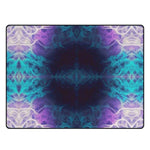 Abstract Purple Teal Cosmic Area Rug - Top Down View | Our Phoenix Rise