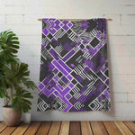 Cozy Gaming Blanket | Purple Geometric Fleece Throw
