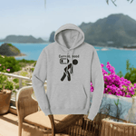 Funny Low Battery Gamer Hoodie - Light Blue front view | Our Phoenix Rise